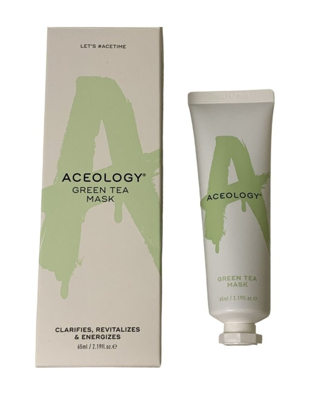 Aceology Green Tea Mask 65ml Clarifies Revitalizes Energizes Skin Skincare NEW
